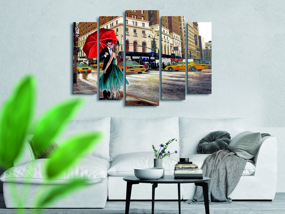 Модульна картина Закохані Місто Парасольку Art-252_5 ( 80х118см ) Київ - фото 2
