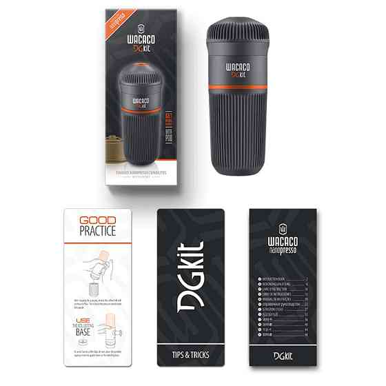 Набір аксесуарів DG Kit 140мл для кавоварки Wacaco Nanopresso чашка та адаптер для капсул Чорний Вінниця