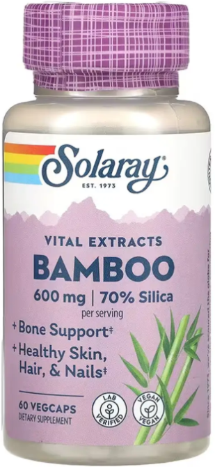 Бамбук Solaray Bamboo Stem Extract 300mg 60 вег капс Киев - изображение 1