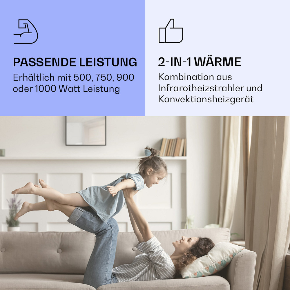 La Palma 500 умный обогреватель 2-в-1 инфракрасный конвектор 60x60см 500Вт переднее зеркало 500Вт (60 x 60см) Ровно - изображение 4