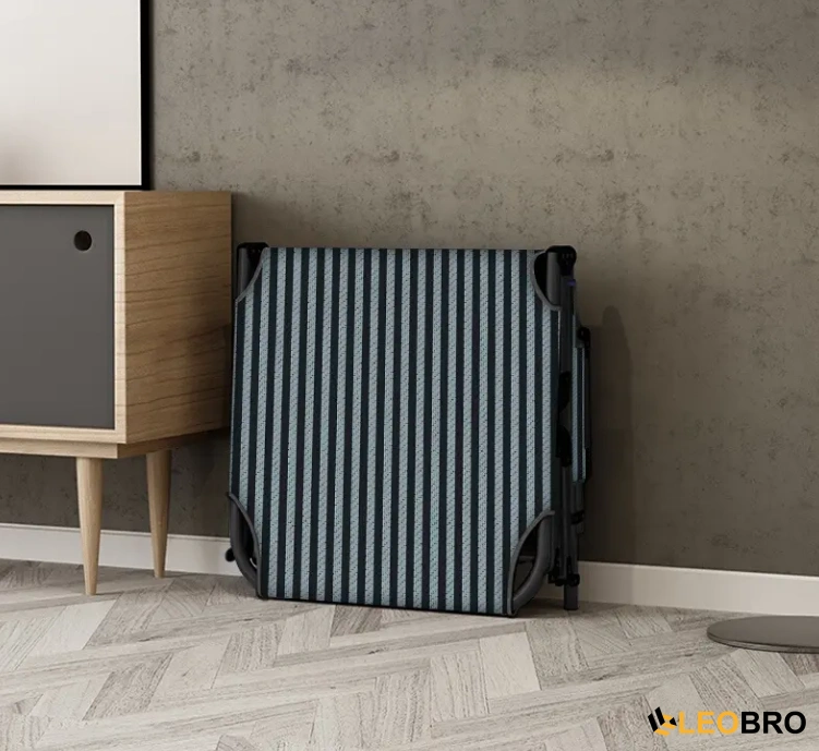 Раскладная кровать‑раскладушка с металлическим каркасом и матрасом LEOBRO FB-S02-PM в тёмную полоску Киев - изображение 4