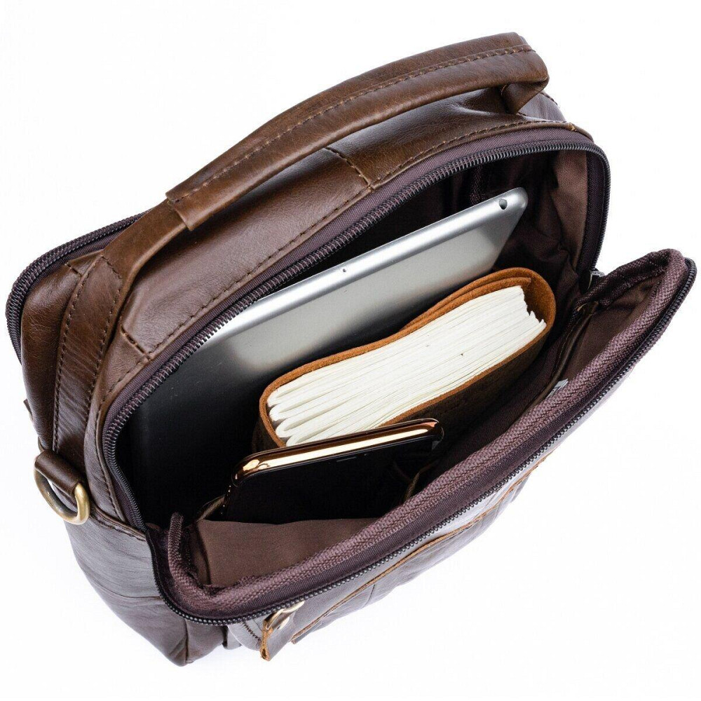 Сумка мужская Vintage 14764 Коричневая Киев - изображение 9