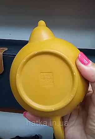 Чайник заварювальний ісинська глина ручна робота 200 мл "Квітуча сакура" жовтий Т2580 Київ