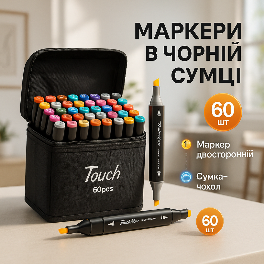 Маркери для створення плавних переходів 60, Маркери для малювання з двосторонніми кінцями IJ-96 Львів - фото 18