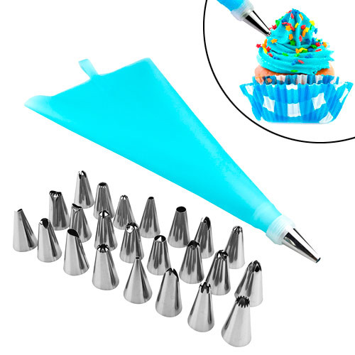 Набор кондитерских насадок 24шт для крема, мешок, переходник Винница - изображение 1