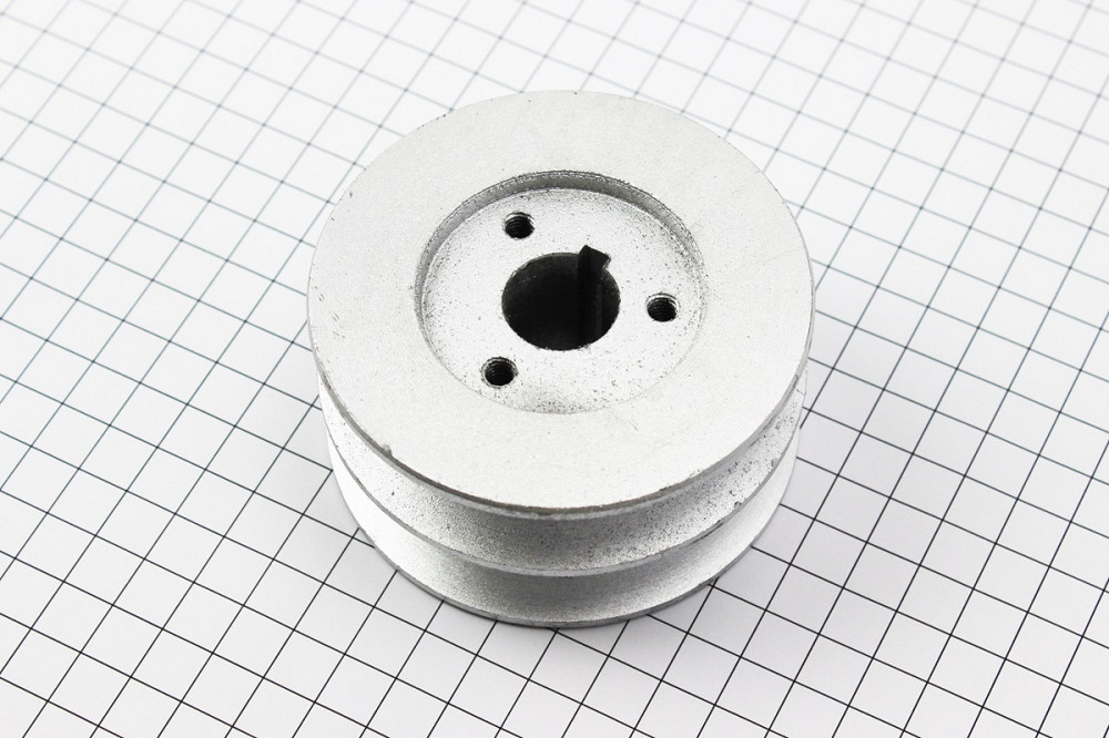 Шків під колінвал d-19mm (D-85mm, 2-х пазний, два пази під ремінь SPB, метал) 168F/170F Тип 1 Бершадь - фото 1