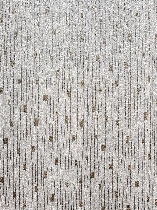 Обои виниловые на флизелине AS creation The Bos 0.53х10 полоски дождик золотистые на молочном Киев - изображение 2