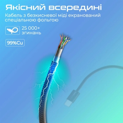 Дата кабель USB-C to USB-C ecoline-cc120.black Promate (ecoline-cc120.black) Винница - изображение 5