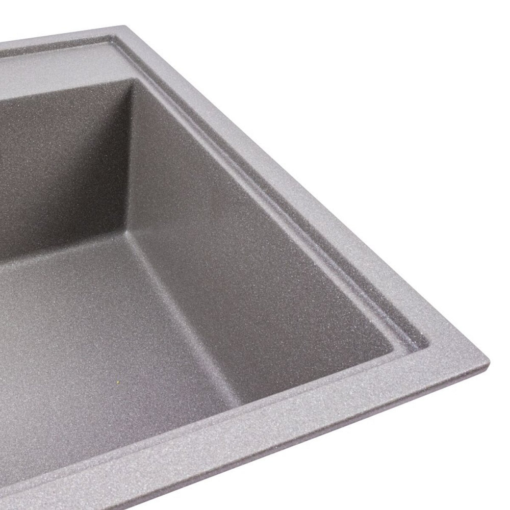 VALESO Гранітна мийка VALESO SHERLIT 6050 матова Сірий мусон Киев - изображение 3