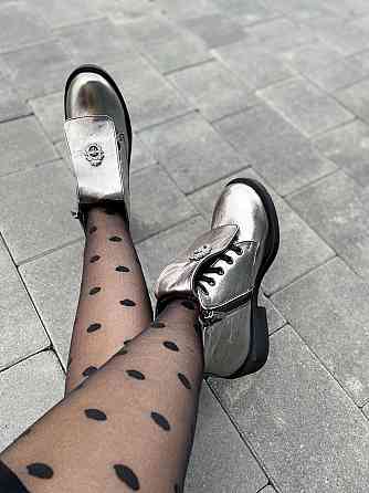 Injers Черевики жіночі INJERS срібні натуральна шкіра висота 13см (4006) 36р.37р.39р.40р. Коломия