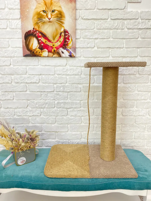 Когтеточка с лежанкой джутовая 65×55×40 см для кошек Киев - изображение 4