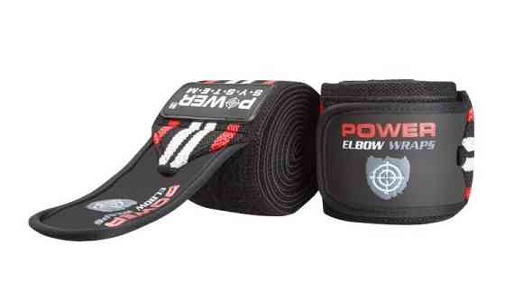 Бинти на лікоть Power System PS-3600 Elbow Wraps Red/Black(пара) Кам'янське