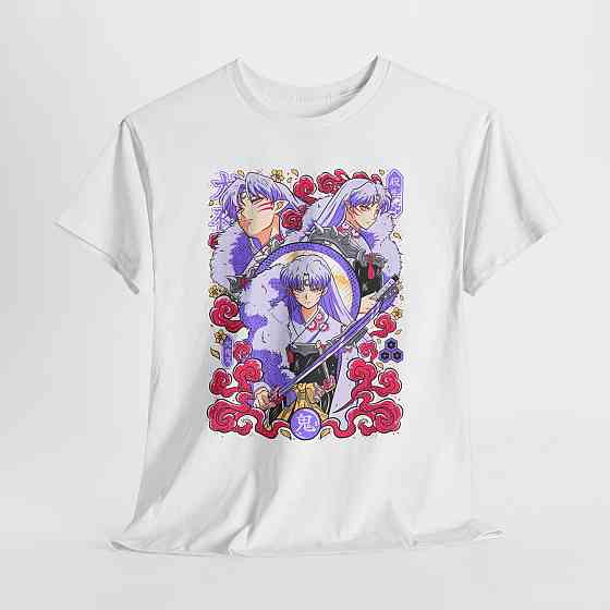 Футболка аниме Інуйасха Кагоме Хигурасхи Сессхомару оверсайз (S/M/L) Черний AnimeJ0715 Днепр