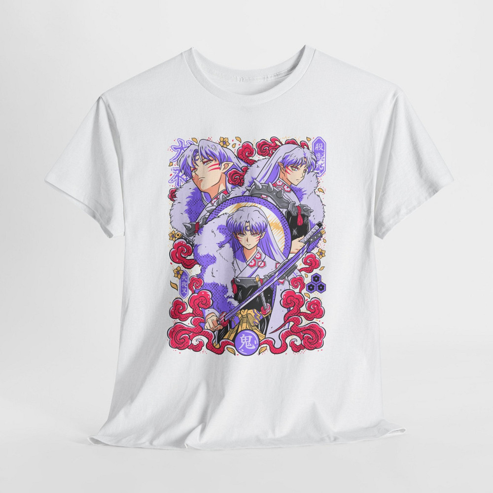 Футболка з аніме принтом Інуйасха Кагоме Хігурасхі Сессхомару оверсайз (S/M/L) Чорний AnimeJ0715 Дніпро - фото 6