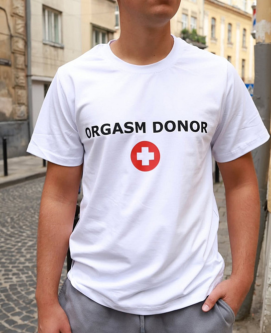 Футболка з принтом "ORGASM DONOR" Чернівці - фото 1