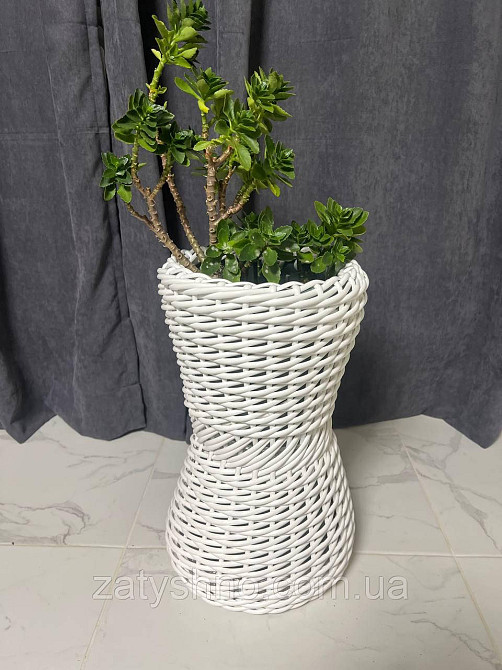 Кошик кашпо для квітки плетений Київ - фото 1