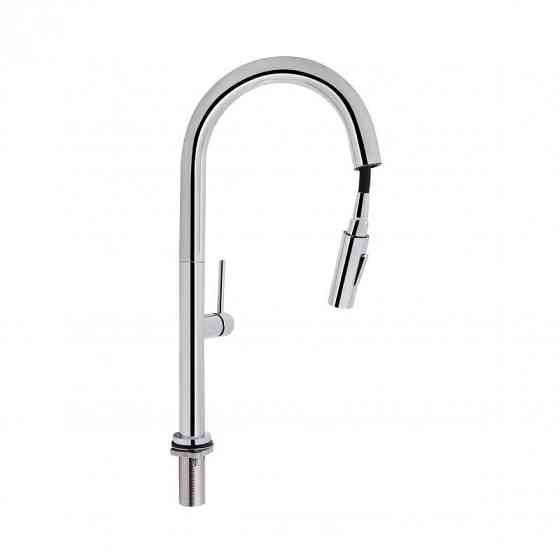 Смеситель для кухни Qtap Lenicka 9138103UC с выдвижным изливом Киев