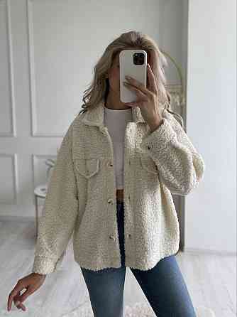 Женская укороченная куртка-рубашка из мягкой овчины Тедди Одесса