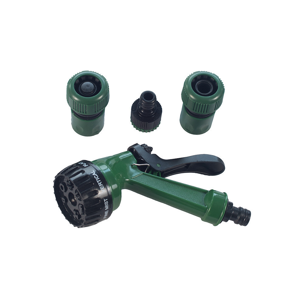 Набор для полива пистолет-распылитель 7 режимов, 2 коннектора ½″ + адаптер ½-¾″ (ABS) GRAD (5012545) Ровно - изображение 2
