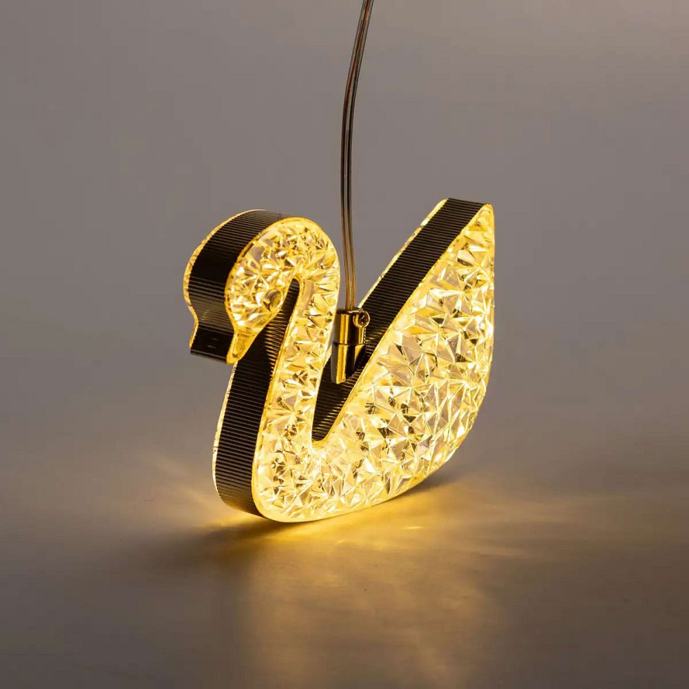 Garlando Гірлянда штора з фігурками Сваровскі 3 метри 6 ламп тепле жовте світло 6L3MSWA Коломия - фото 6