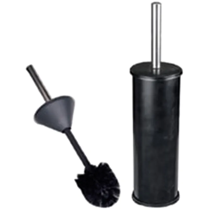 Ерш для унитаза напольный Zerix Clever ME02 черный с крышкой и черной щеткой (ZX4639) Черновцы - изображение 2