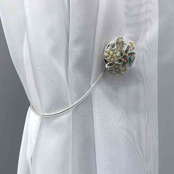 Магніти для штор та гардин "Flowers" набір 2 шт Різнокольоровий (81-232) Київ