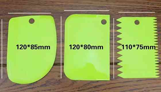 Набор кондитерских шпателей для тортов 3 штуки 8 на 12 салатовый Киев