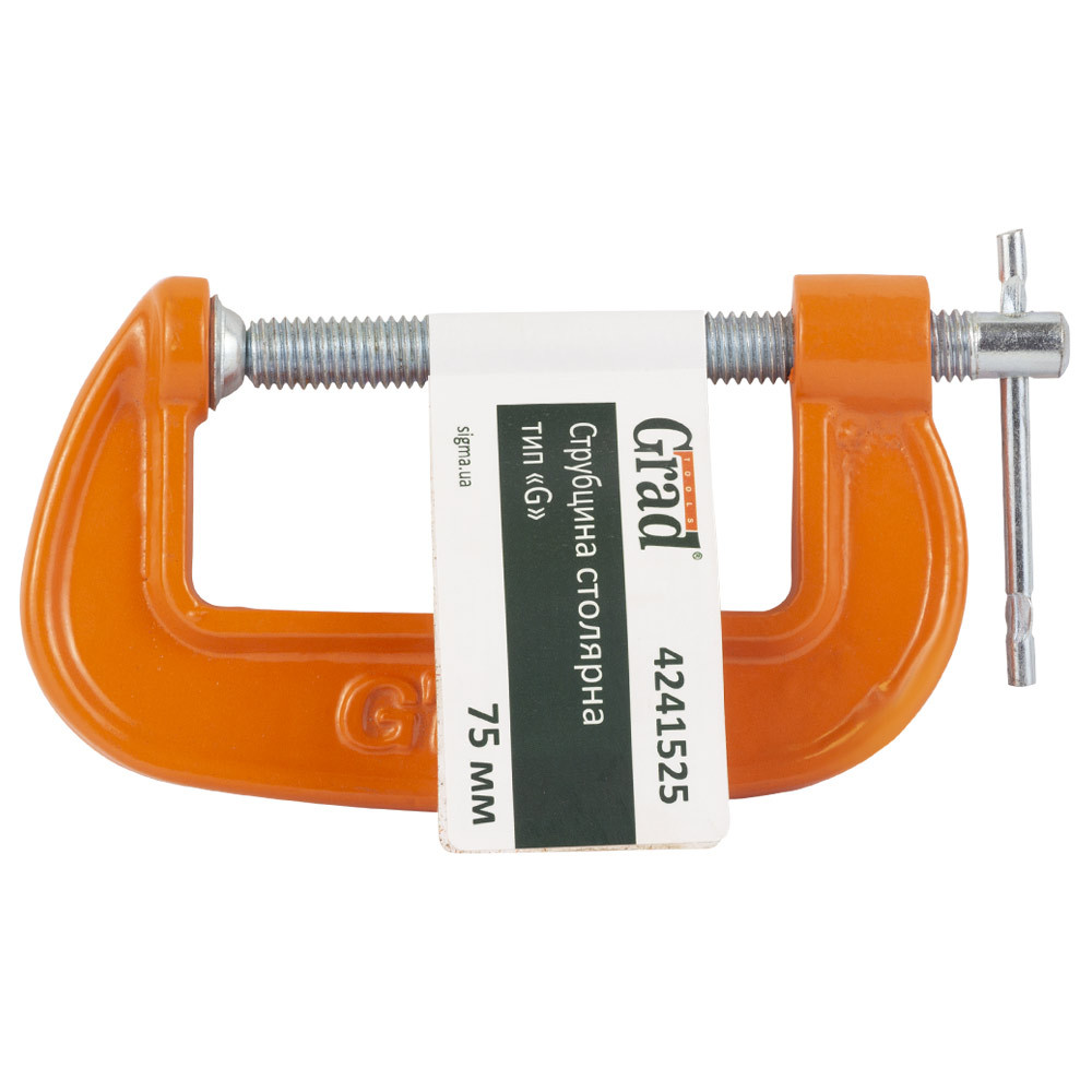 Grad Струбцина столярная тип G 75мм GRAD (4241525) Коломия - фото 5