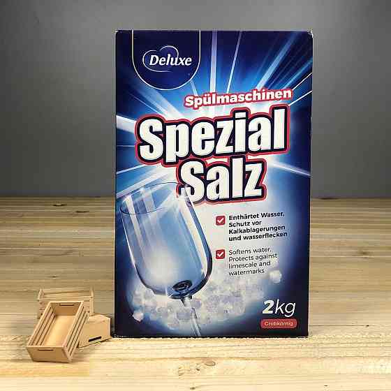 Сіль для посудомийної машини Deluxe Spezial Salz 2 кг — проти накипу та нальоту, Німеччина Киев