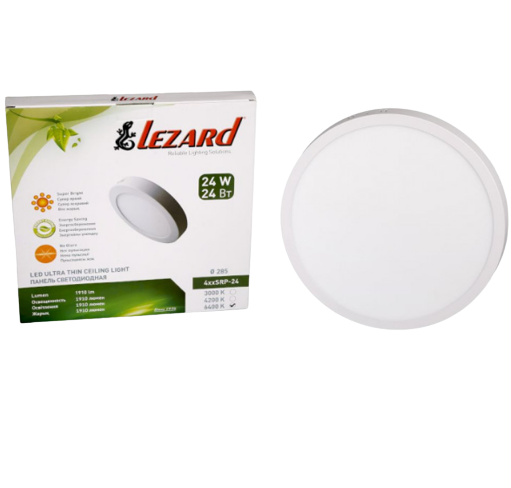 LED Світильник накладний круглий 24W 4200К 1910Lm 442SRP-24 Лезард Житомир