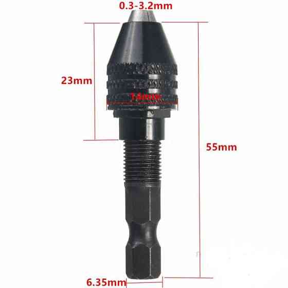 Кулачковий патрон №9L + адаптер для дрилі під затискач 0.3-3.2 mm гравера шуруповерта бормашинки Dre Полтава