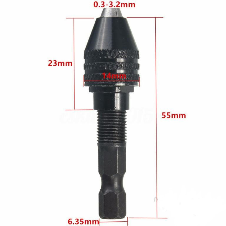 Кулачковий патрон №9L + адаптер для дрилі під затискач 0.3-3.2 mm гравера шуруповерта бормашинки Dre Полтава - фото 1