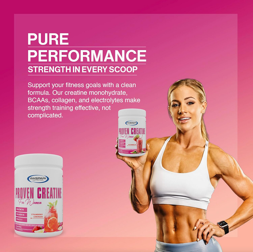 Креатин для женщин Gaspari Nutrition Proven Creatine For Women 450 g (Strawberry Lemonade) Луцк - изображение 3
