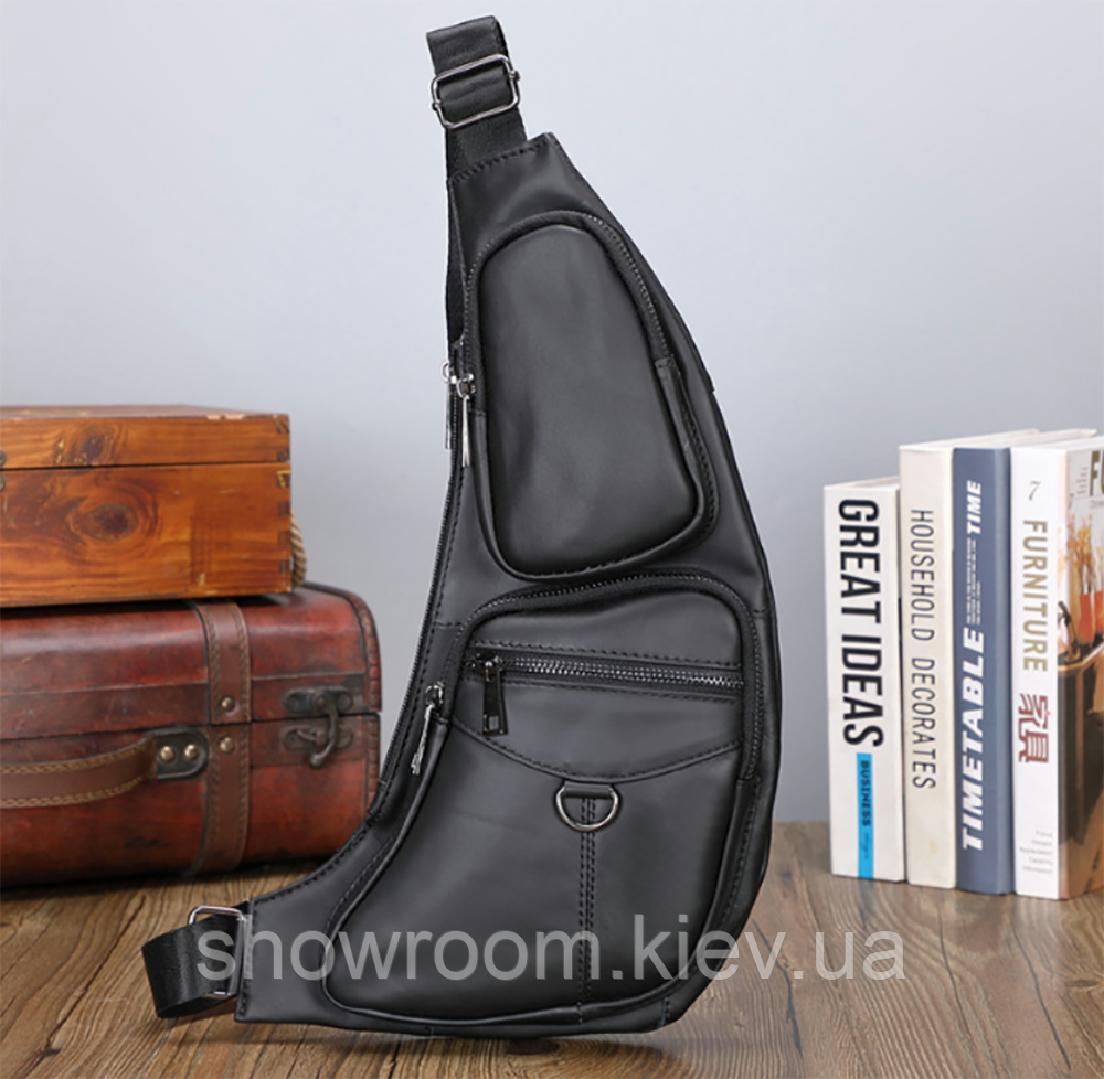 Чоловіча шкіряна бананка, барсетка, сумка, слінг Leather Collection (5064) Київ - фото 1