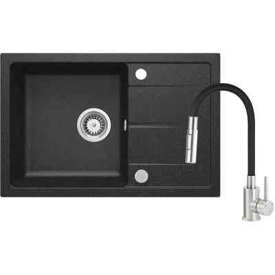 Мойка кухонная Deante Leda, мийка ZRD_2113 + зміш. BOC_B740, графіт (ZRDG2113) Винница