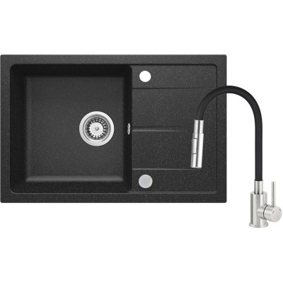 Мойка кухонная Deante Leda, мийка ZRD_2113 + зміш. BOC_B740, графіт (ZRDG2113) Винница - изображение 1