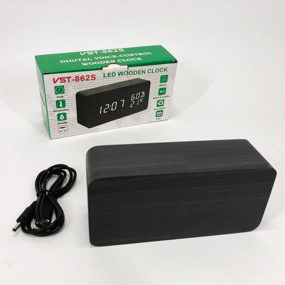 Настільний електронний годинник з великими цифрами VST-862S-6, Годинник з підсвічуванням і термометром MS-83 Львів - фото 5