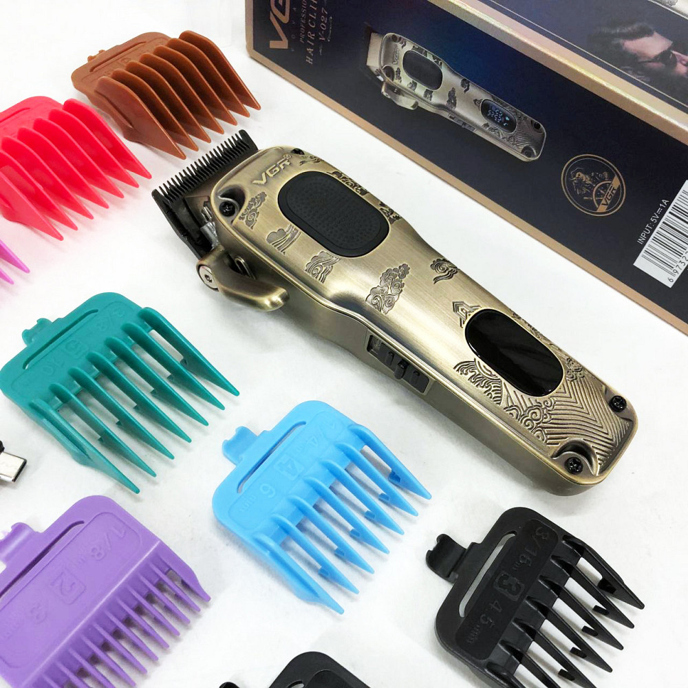 Машинка для стрижки чоловіча VGR V-027, Професійна машинка для стрижки голови, Тример бездротовий MN-43 Львів - фото 19