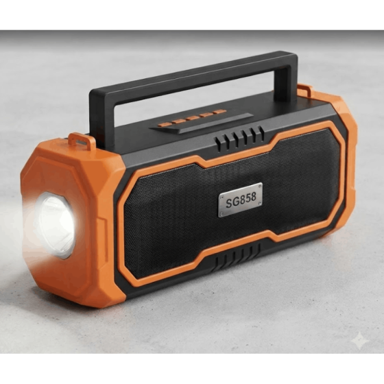 Портативна Bluetooth колонка TS-5576 з ліхтариком та радіо USB, TF, потужний звук, акумулятор, ручка Одеса