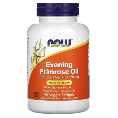 Трави Now Foods Олія Примули Вечірньої 1000 мг, Evening Primrose Oil, 90 вегетаріан (NOW-01758) Вінниця - фото 1