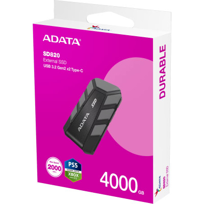 Накопичувач SSD USB 3.2 4TB SD820 ADATA (SD820-4000G-CGY) Вінниця - фото 6