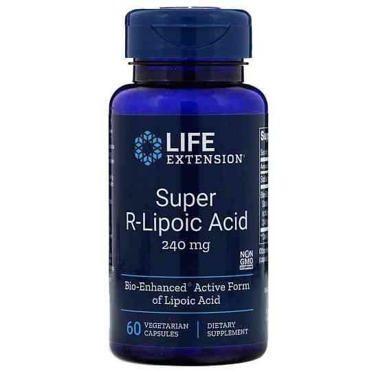 Супер R-ліпоєва кислота (Super R-Lipoic Acid) 240 мг 60 капсул Київ