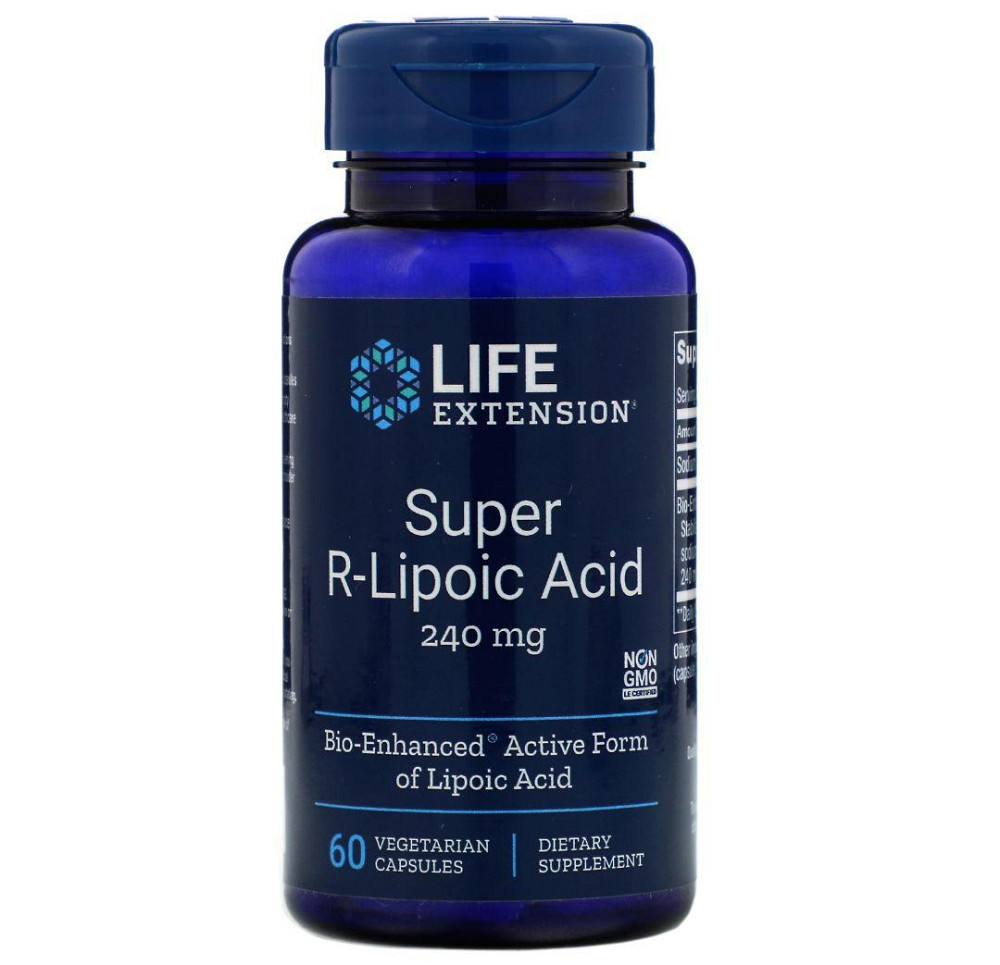 Супер R-липоевая кислота (Super R-Lipoic Acid) 240 мг 60 капсул Київ - фото 1