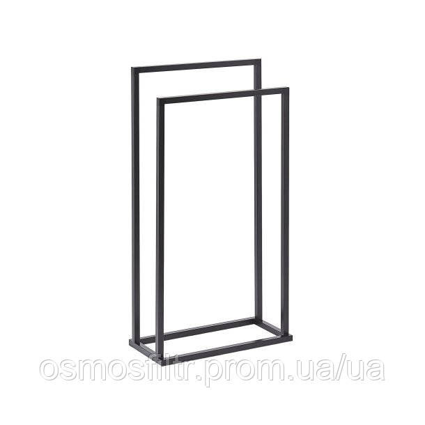 Вішалка для рушників Axentia чорний вуглецева сталь порошкове покриття 2 прутки (135956) Київ - фото 1