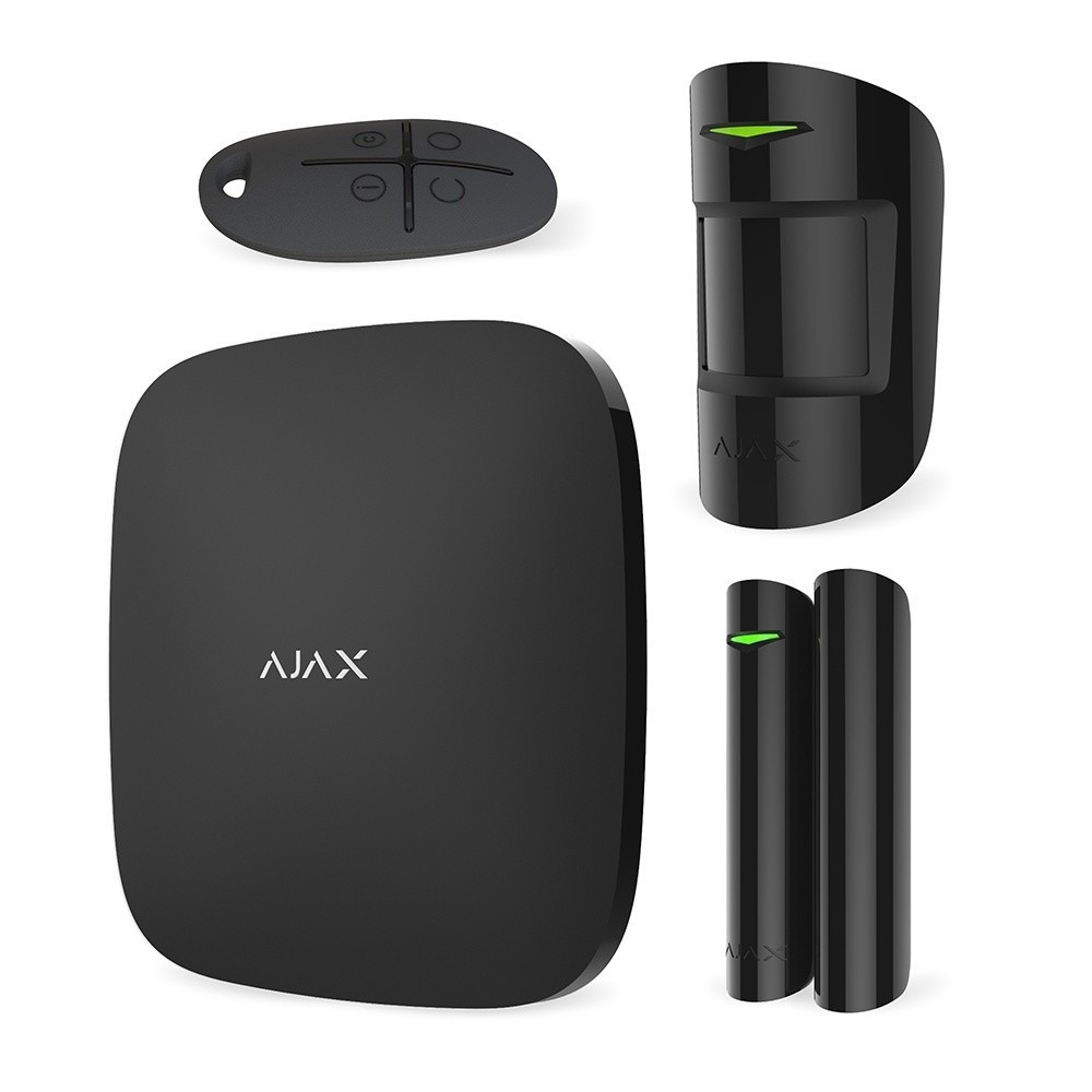 Комплект бездротової сигналізації Ajax StarterKit black ( Hub/MotionProtect/DoorProtect/SpaceControl ) Київ - фото 1