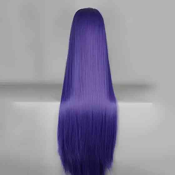 Довгі фіолетові перуки RESTEQ — 100 см, пряме гладке волосся для косплею, аніме, вечірок та фотосесій Київ