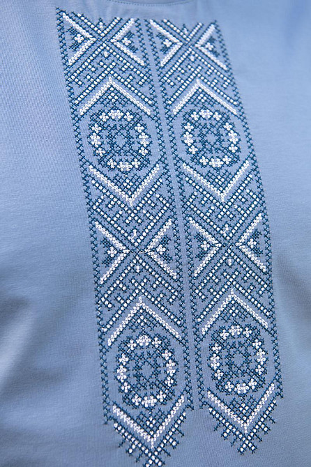 Вишиванка чоловіча з коротким рукавом бавовняного кольору Київ - фото 2