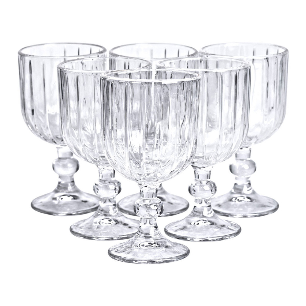 Yiwu Набір келихів для вина 6 штук 400 мл скляні подарункові келихи на ніжці HP-YH-66 Київ - фото 1