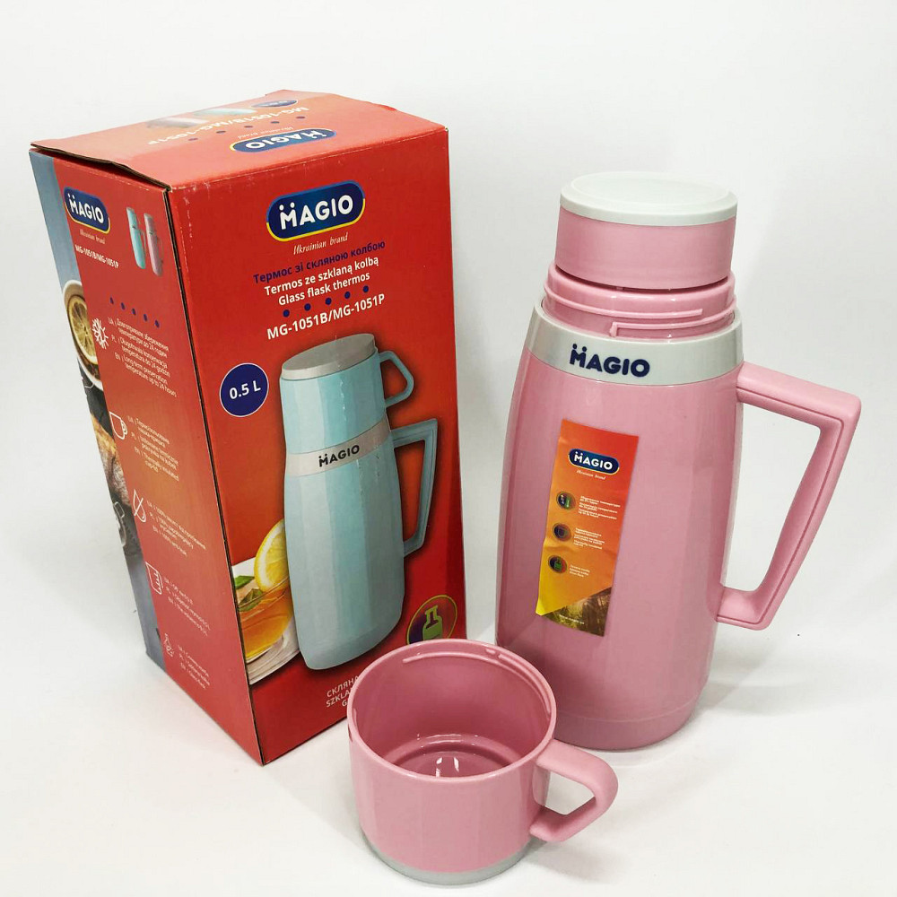 Термочашки для гарячих напоїв Magio MG-1051P 500 мл, Найкращий термос, Термос для гарячого чаю ZE-82 Львів - фото 5