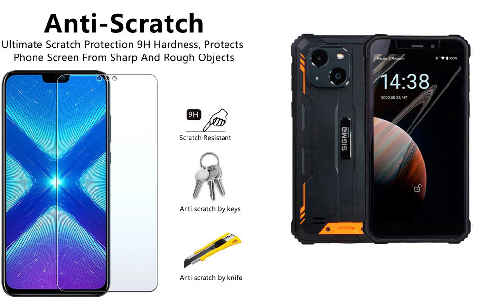 Захисне скло NeoGlass для Sigma mobile X-treme PQ18, PQ18 MAX – надпрозоре та стійке Київ - фото 1